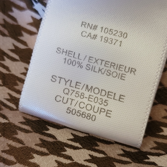 Equipment Grey Houndtooth Pure Silk Blouse - Picture 9 of 9